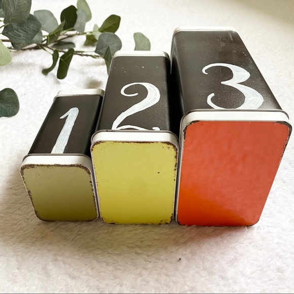 Handmade | 1 2 3 farmhouse storage nesting tins decor - Picture 3 of 8